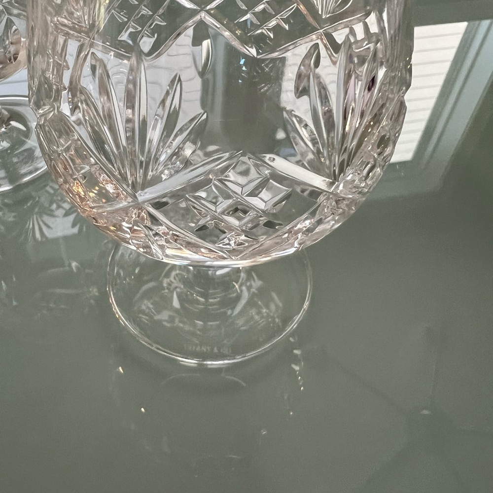 Tiffany & Co Crystal Cut Glass Brandy Snifters - Set of 2 - Picture 3 of 4